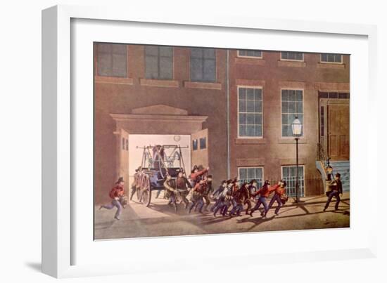 The Life of a Fireman I-Currier & Ives-Framed Art Print