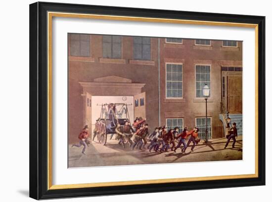 The Life of a Fireman I-Currier & Ives-Framed Art Print