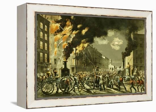 The Life of a Fireman, the New Era. Steam and Muscle, 1861-Currier & Ives-Framed Premier Image Canvas