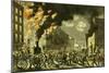 The Life of a Fireman, the New Era. Steam and Muscle, 1861-Currier & Ives-Mounted Giclee Print