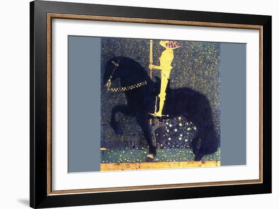 The Life of a Struggle (The Golden Knights)-Gustav Klimt-Framed Art Print