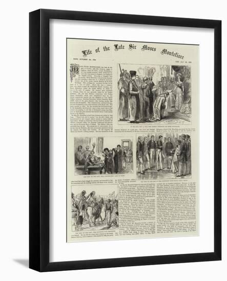 The Life of Sir Moses Montefiore-null-Framed Giclee Print