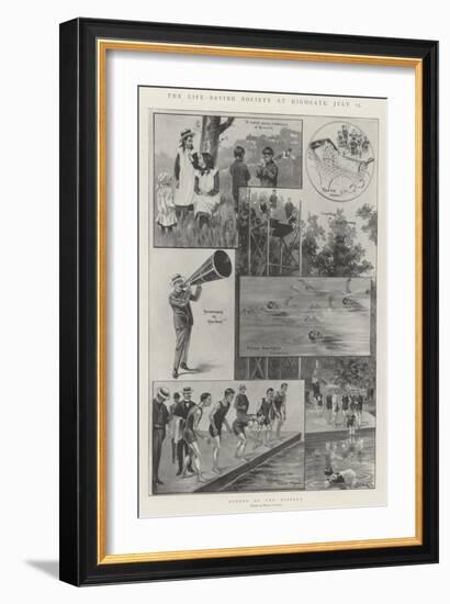 The Life-Saving Society at Highgate, 13 July-Ralph Cleaver-Framed Giclee Print