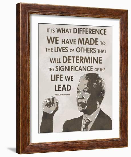 The Life We Lead - Nelson Mandela-Veruca Salt-Framed Art Print