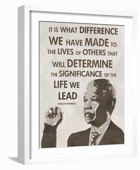 The Life We Lead - Nelson Mandela-Veruca Salt-Framed Art Print