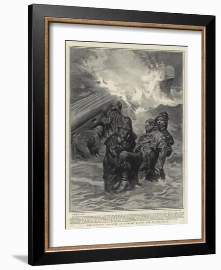 The Lifeboat Disaster at Caistor, Saving One of the Crew-William T. Maud-Framed Giclee Print