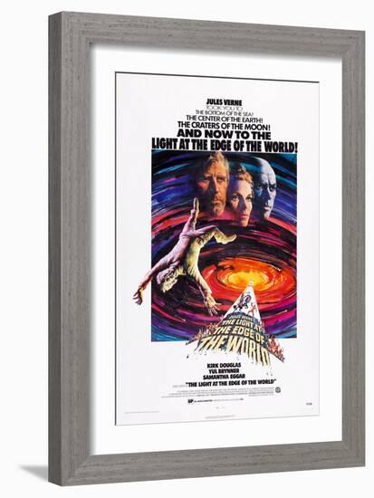 The Light at the Edge of the World, Top from Left: Kirk Douglas, Samantha Eggar, Yul Brynner, 1971-null-Framed Art Print