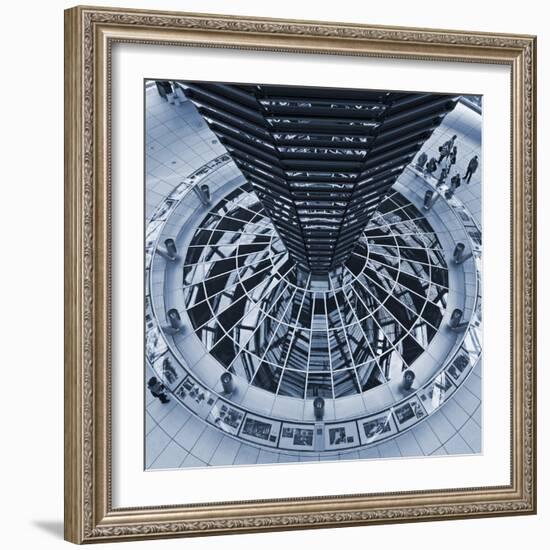 The Light Funnel of the Reichstag Dome in the Cupola of the Reichstag, Tiergarten, Berlin,Germany-Cahir Davitt-Framed Photographic Print