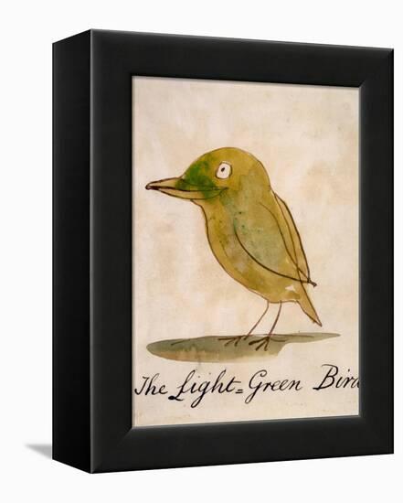 The Light Green Bird, from Sixteen Drawings of Comic Birds-Edward Lear-Framed Premier Image Canvas