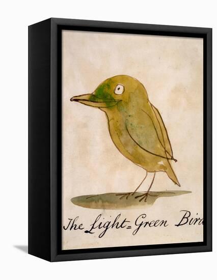 The Light Green Bird, from Sixteen Drawings of Comic Birds-Edward Lear-Framed Premier Image Canvas