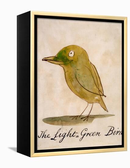 The Light Green Bird, from Sixteen Drawings of Comic Birds-Edward Lear-Framed Premier Image Canvas