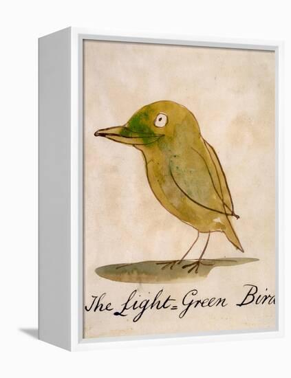 The Light Green Bird, from Sixteen Drawings of Comic Birds-Edward Lear-Framed Premier Image Canvas