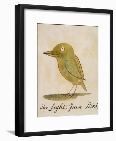 The Light Green Bird-Edward Lear-Framed Giclee Print