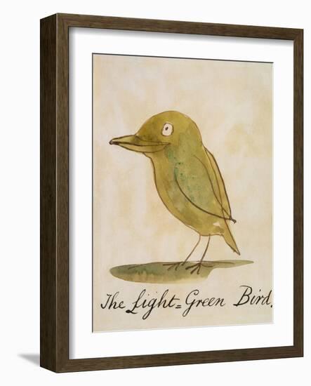 The Light Green Bird-Edward Lear-Framed Giclee Print