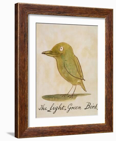 The Light Green Bird-Edward Lear-Framed Giclee Print