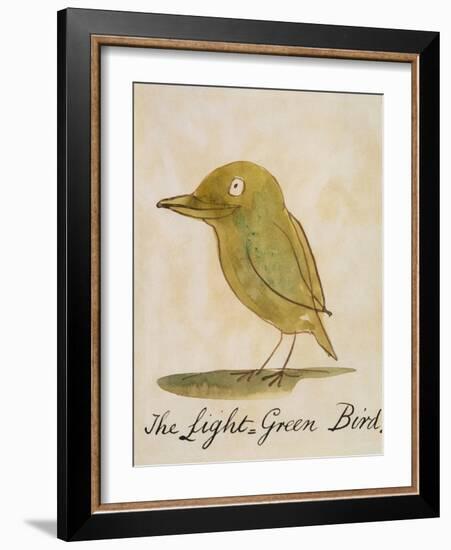 The Light Green Bird-Edward Lear-Framed Giclee Print