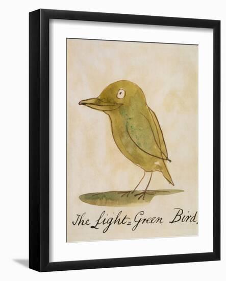 The Light Green Bird-Edward Lear-Framed Giclee Print