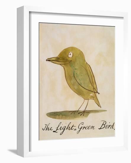 The Light Green Bird-Edward Lear-Framed Giclee Print