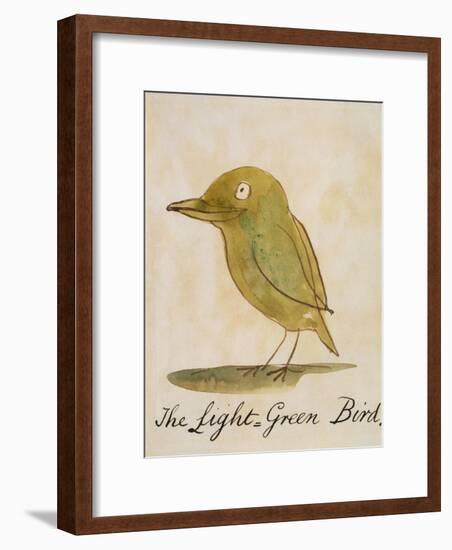 The Light Green Bird-Edward Lear-Framed Giclee Print