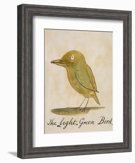 The Light Green Bird-Edward Lear-Framed Giclee Print