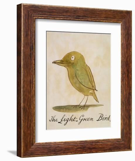 The Light Green Bird-Edward Lear-Framed Giclee Print