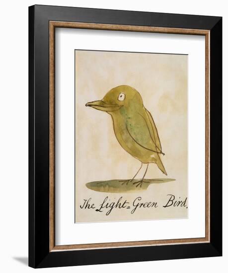 The Light Green Bird-Edward Lear-Framed Giclee Print