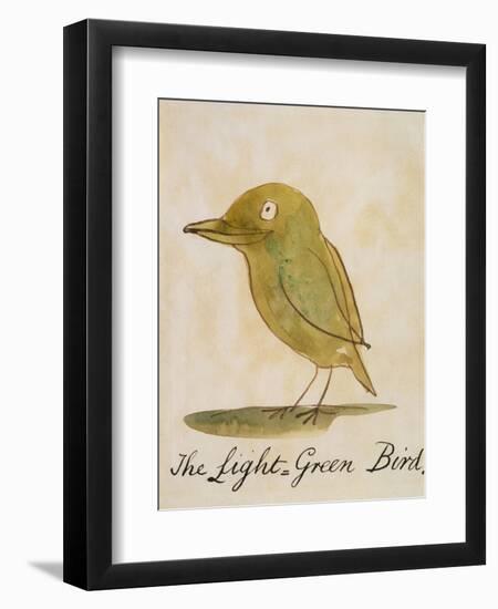 The Light Green Bird-Edward Lear-Framed Giclee Print