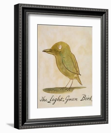 The Light Green Bird-Edward Lear-Framed Giclee Print