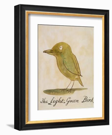 The Light Green Bird-Edward Lear-Framed Giclee Print