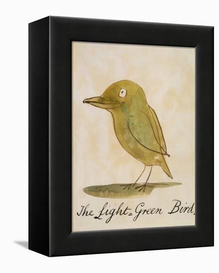 The Light Green Bird-Edward Lear-Framed Premier Image Canvas