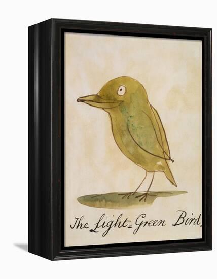 The Light Green Bird-Edward Lear-Framed Premier Image Canvas