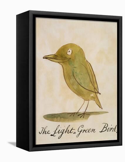 The Light Green Bird-Edward Lear-Framed Premier Image Canvas