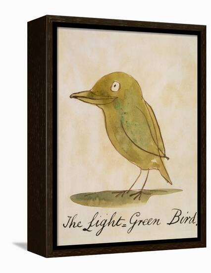 The Light Green Bird-Edward Lear-Framed Premier Image Canvas