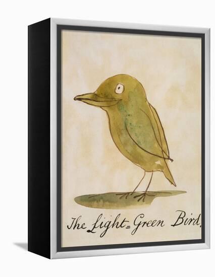 The Light Green Bird-Edward Lear-Framed Premier Image Canvas