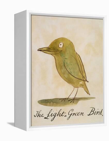 The Light Green Bird-Edward Lear-Framed Premier Image Canvas