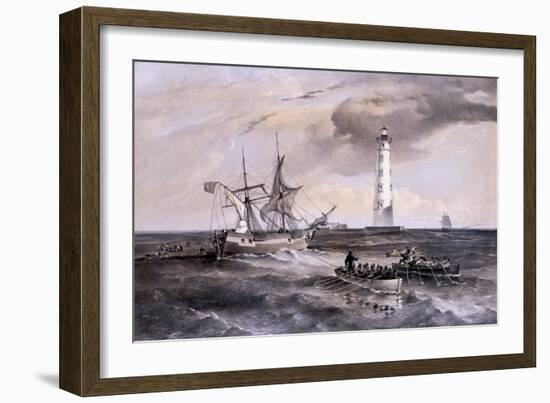 The Lighthouse at Cape Chersonese, Looking South, Crimea, Ukraine, 1855-Thomas Goldsworth Dutton-Framed Giclee Print