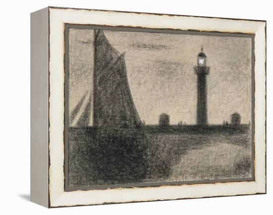 The Lighthouse at Honfleur, 1886-Georges Pierre Seurat-Framed Premier Image Canvas