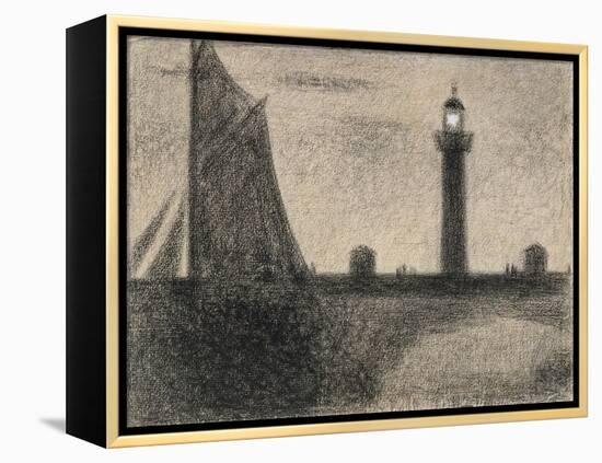 The Lighthouse at Honfleur, 1886-Georges Pierre Seurat-Framed Premier Image Canvas