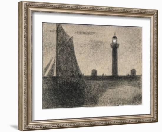 The Lighthouse at Honfleur, 1886-Georges Pierre Seurat-Framed Giclee Print