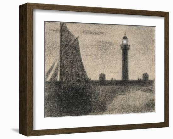 The Lighthouse at Honfleur, 1886-Georges Pierre Seurat-Framed Giclee Print