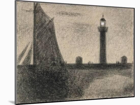 The Lighthouse at Honfleur, 1886-Georges Pierre Seurat-Mounted Giclee Print