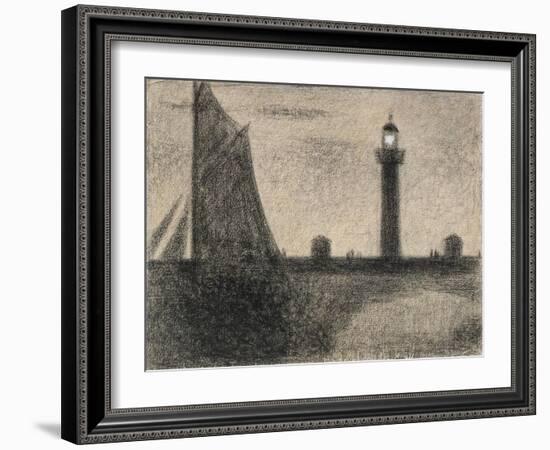 The Lighthouse at Honfleur, 1886-Georges Pierre Seurat-Framed Giclee Print