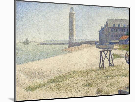 The Lighthouse at Honfleur, by Georges Seurat, 1886, French Post-Impressionist painting,-Georges Seurat-Mounted Art Print