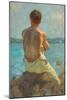 the Lighthouse , Falmouth. 1919 (Oil on Canvas)-Henry Scott Tuke-Mounted Giclee Print