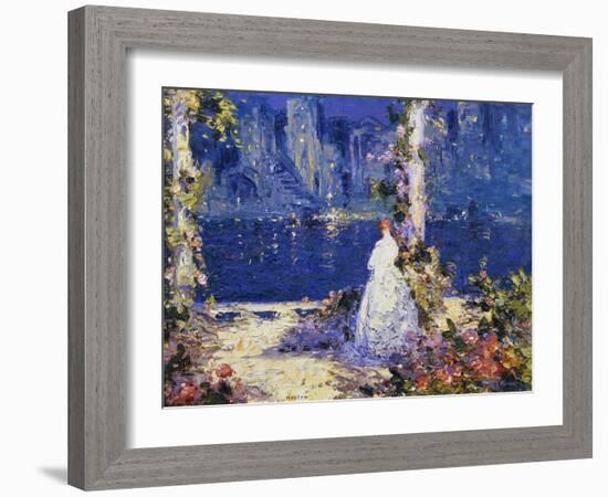 The Lights across the Water-Thomas Edwin Mostyn-Framed Giclee Print