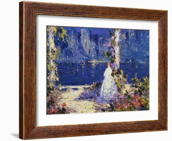 The Lights across the Water-Thomas Edwin Mostyn-Framed Giclee Print