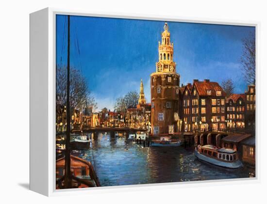 The Lights Of Amsterdam-kirilstanchev-Framed Stretched Canvas