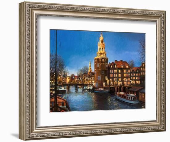 The Lights Of Amsterdam-kirilstanchev-Framed Art Print