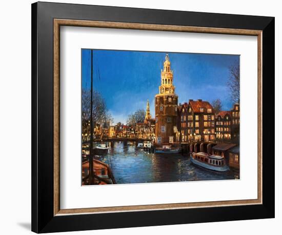 The Lights Of Amsterdam-kirilstanchev-Framed Art Print