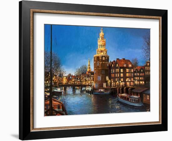 The Lights Of Amsterdam-kirilstanchev-Framed Art Print